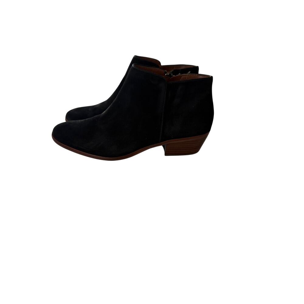 Sam Edelman Size 11 Black Suede Ankle Boots Block Heel Pull On - Picture 2 of 8